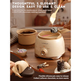 Chocolate and candy melting pot with dual insert pots for melting two flavors or colors at once